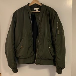 Forest Green Bomber Jacket Size 8
